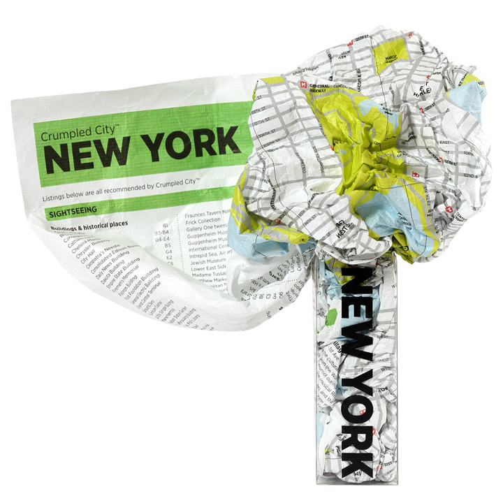 New York Crumpled City Map