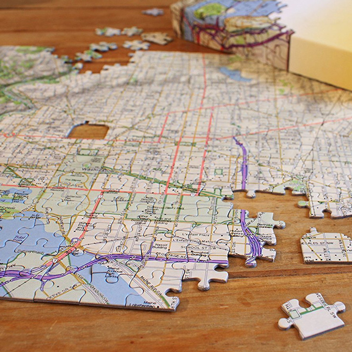 Personalized map jigsaw puzzle