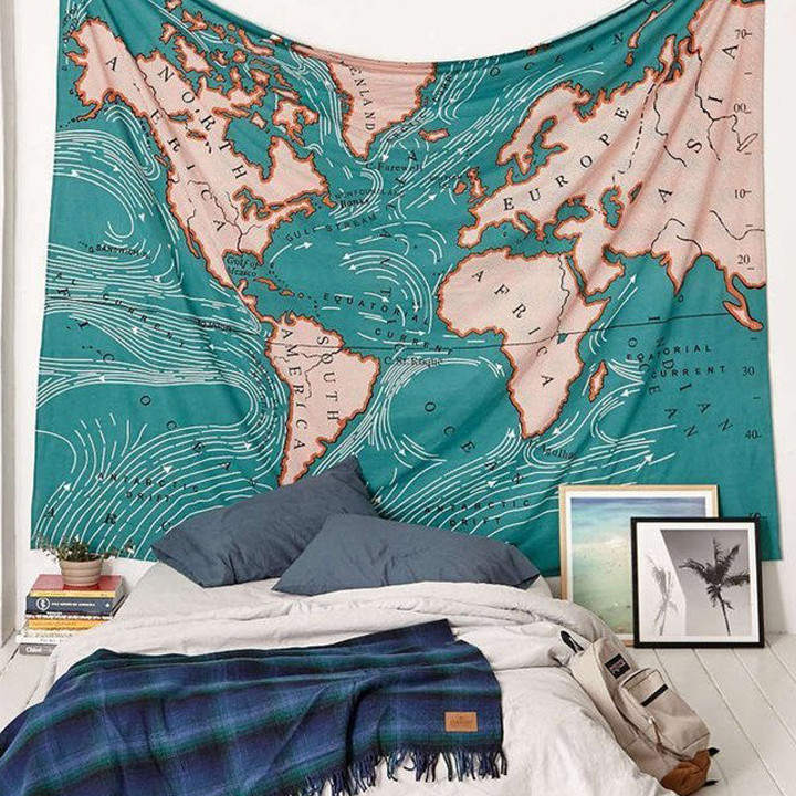 World Ocean Currents tapestry 