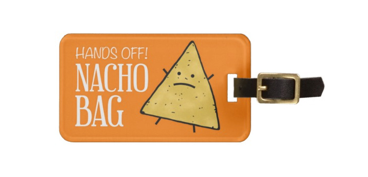 nacho bag luggage tag