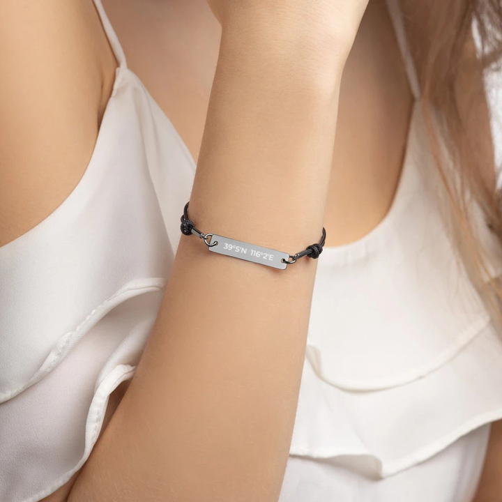 lat long bracelet